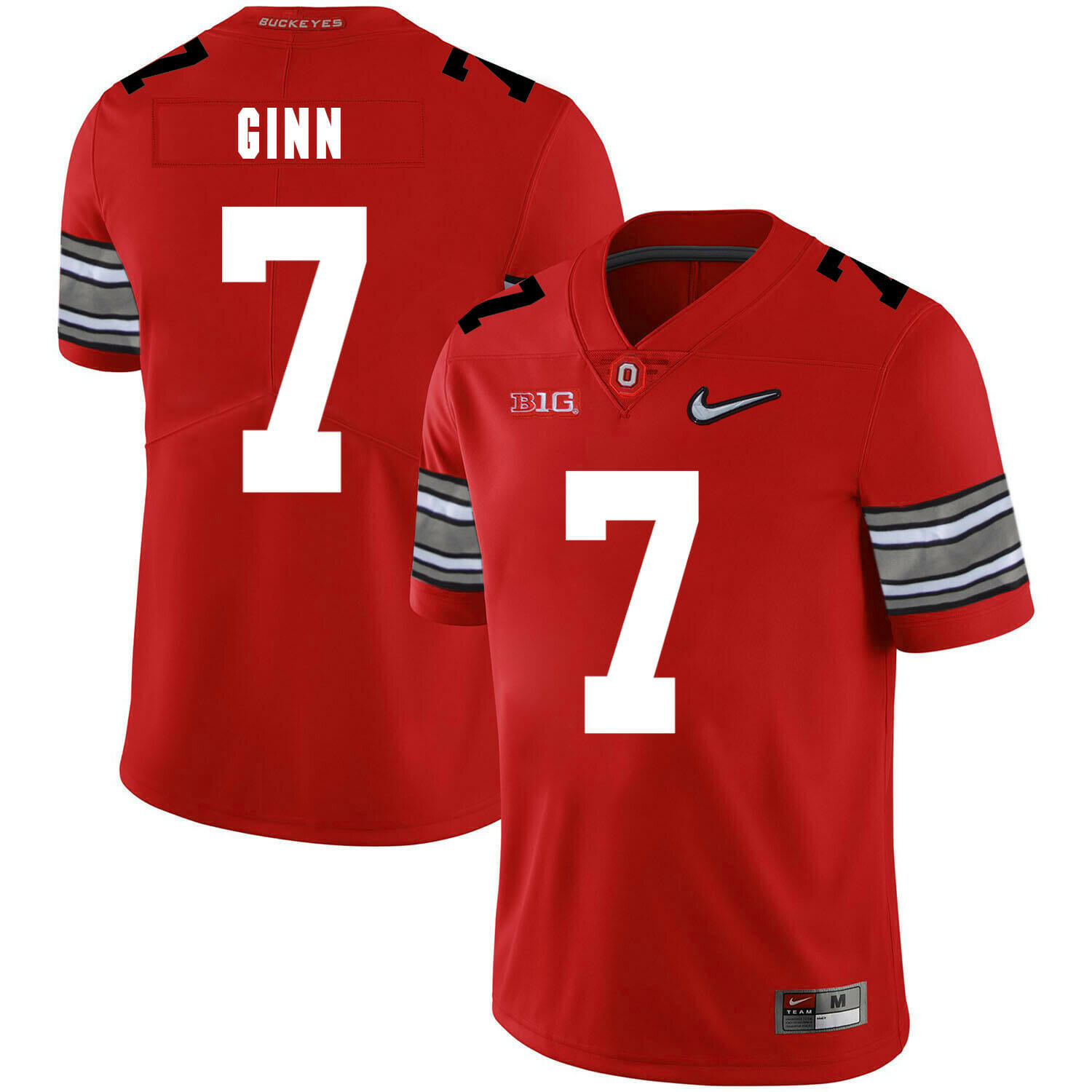Ohio State Buckeyes #7 Ted Ginn Jr Jersey College Football Diamond Red