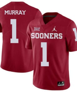 Oklahoma Sooners #1 Kyler Murray Jersey Football Dark Red
