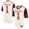 Oklahoma Sooners #1 Kyler Murray Jersey Football Firewood Pattern White