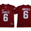 Oklahoma Sooners #6 Baker Mayfield Jersey Football Red Diamond