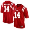 Ole Miss Rebels #14 DK Metcalf Jersey NCAA College Football Red