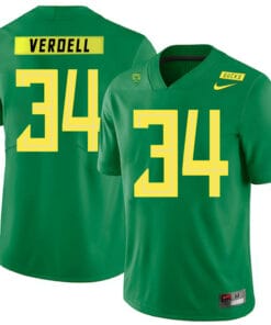 Oregon Ducks #34 CJ Verdell Jersey College Football Green