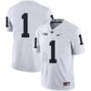 Penn State Jersey Nittany Lions #1 No Name College Football White