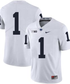 Penn State Jersey Nittany Lions #1 No Name College Football White