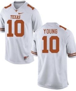 Texas Longhorns #10 Vince Young Jersey College Football White
