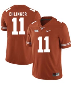 Texas Longhorns #11 Sam Ehlinger Jersey College Football Orange XII Patch