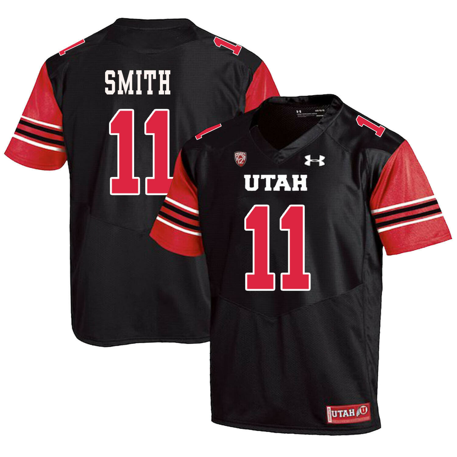 Utah Utes #11 Alex Smith Jersey NCAA College Football Black