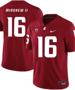 Washington State Cougars #16 Gardner Minshew II Jersey Football Red