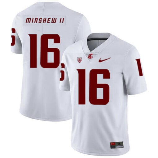 Washington State Cougars #16 Gardner Minshew II Jersey Football White