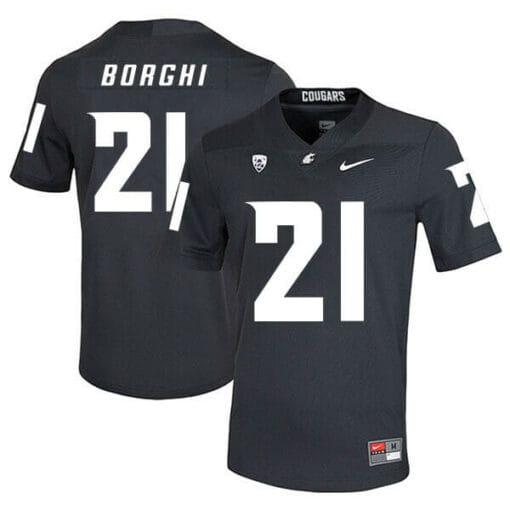 Washington State Cougars #21 Max Borghi Jersey NCAA Football Black