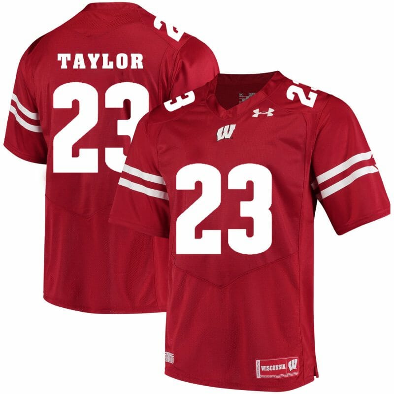 Wisconsin Badgers #23 Jonathan Taylor Jersey College Football Red