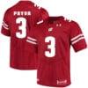 Wisconsin Badgers #3 Kendric Pryor Jersey College Football Red