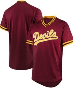 Arizona State Sun Devils Custom Name Number Baseball Jersey Red