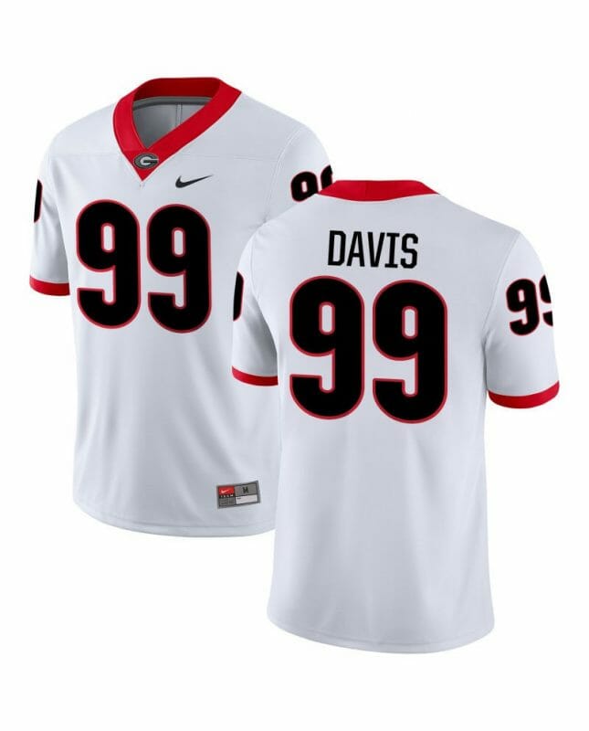 Georgia Bulldogs #99 Jordan Davis Jersey Alumni College Football Jersey