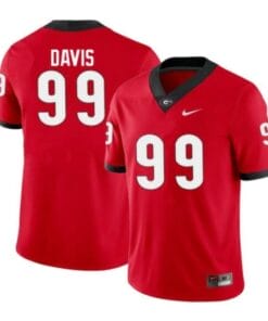 Georgia Bulldogs #99 Jordan Davis Jersey Alumni College Football Jersey Red