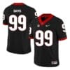 Georgia Bulldogs #99 Jordan Davis Jersey Black College Football NCAA