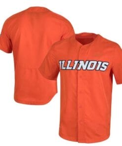Illinois Fighting Illini Custom Name Number College Baseball Jersey
