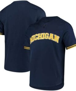 Michigan Wolverines Custom Name Number College Baseball Jersey Navy