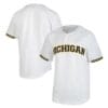 Michigan Wolverines Custom Name Number College Baseball Jersey White