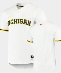 Michigan Wolverines Custom Name Number White College Baseball Jersey