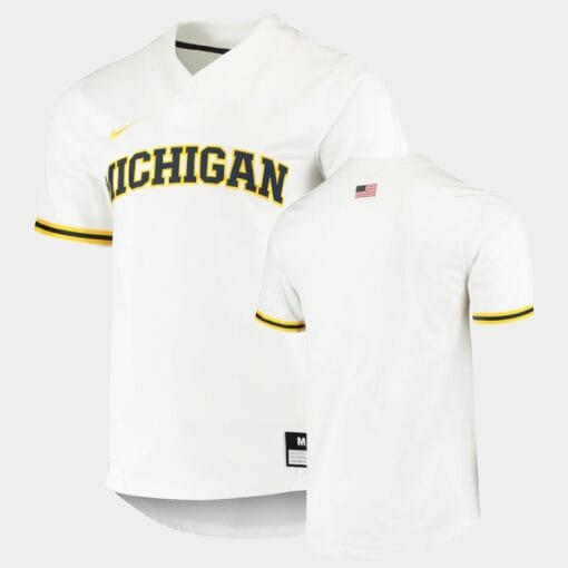 Michigan Wolverines Custom Name Number White College Baseball Jersey