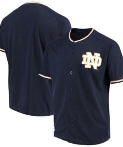 Notre Dame Fighting Irish Custom Name Number Baseball Jersey Navy