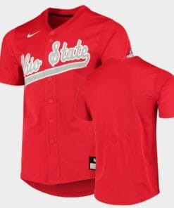 Ohio State Buckeyes Custom Name Number Red College Baseball Jersey