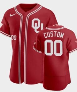 Oklahoma Sooners Custom Name and Number Red Vapor Prime College Baseball Jersey