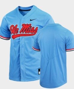 Ole Miss Rebels Custom Name Number Blue College Baseball Jersey