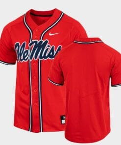 Ole Miss Rebels Custom Name Number Red College Baseball Jersey