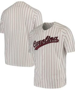 South Carolina Gamecocks Custom Name and Number Baseball Jersey Pinstripe