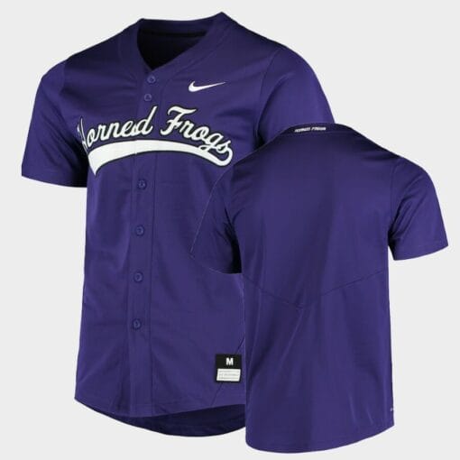 TCU Horned Frogs Custom Name Number Purple College Baseball Jersey