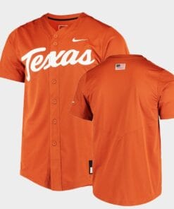 Texas Longhorns Custom Name Number Orange College Baseball Jersey