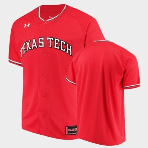 Texas Tech Red Raiders Custom Name Number Red College Baseball Jersey