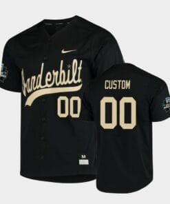 Vanderbilt Commodores Custom Black World Series Baseball Jersey