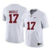 Alabama Crimson Tide #17 Jaylen Waddle College Football Jersey White
