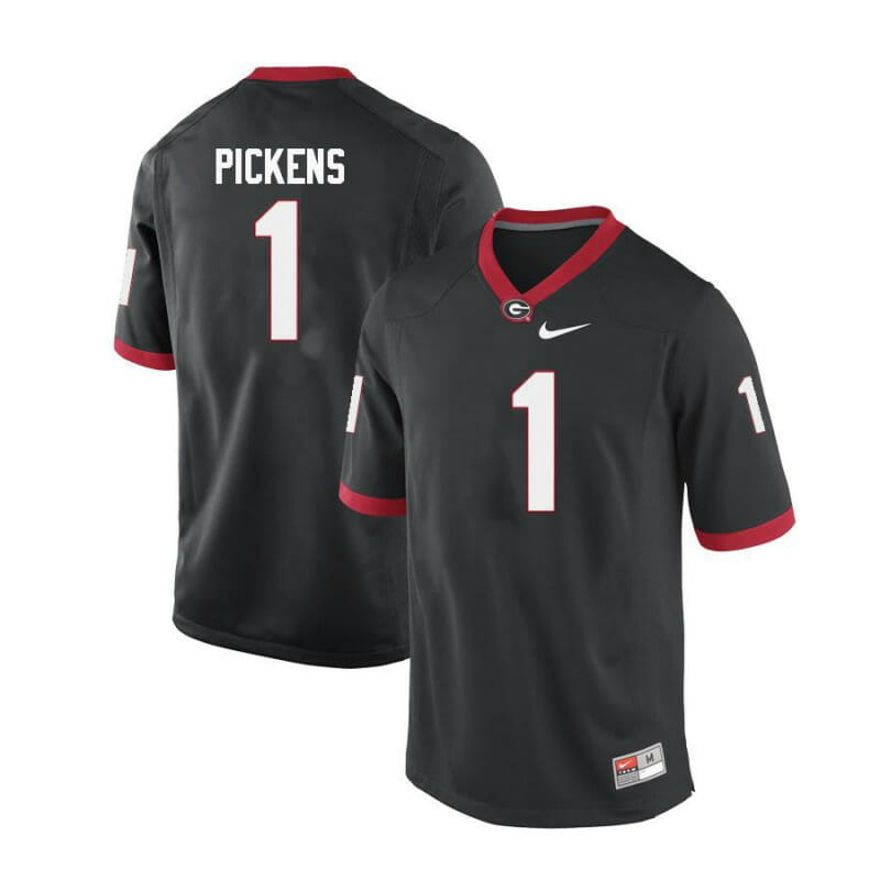 Georgia Bulldogs #1 George Pickens Jersey College Football Jersey Limited Black