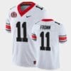 Georgia Bulldogs #11 Jake Fromm Jersey White College Football 40th Anniversary Alternate Jersey