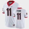 Georgia Bulldogs #11 Jake Fromm Jersey White Game College Football Jersey
