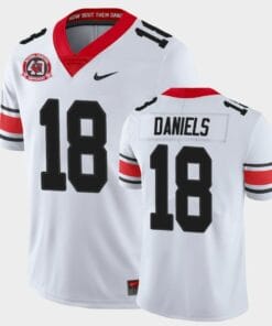 Georgia Bulldogs #18 JT Daniels Jersey White College Football 40th Anniversary Alternate Jersey