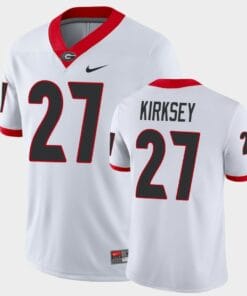 Georgia Bulldogs #27 Austin Kirksey Jersey White Game College Football Jersey