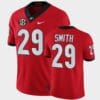 Georgia Bulldogs #29 Christopher Smith Jersey Red College Football Game Jersey