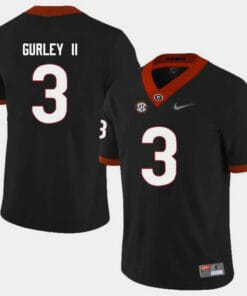 Georgia Bulldogs #3 Todd Gurley Jersey II College Football Jersey Black