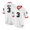 Georgia Bulldogs #3 Zamir White Jersey College Football Jersey White