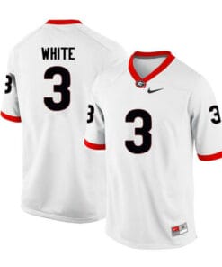 Georgia Bulldogs #3 Zamir White Jersey College Football Jersey White