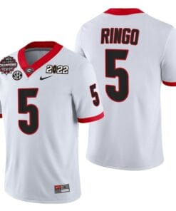 Kelee Ringo Jersey Georgia Bulldogs 2021-22 CFP National Champions White 5 Jersey
