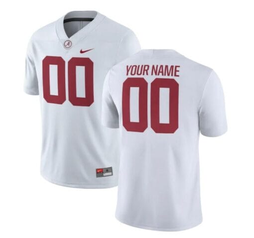 Custom Alabama Jersey Alabama Crimson Tide Game Football White