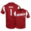 Arkansas Razorbacks 1 Robert Moore Red Elite Baseball Jersey