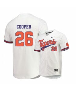 Clemson Tigers 26 Matt Cooper White Elite College Baseball Jersey