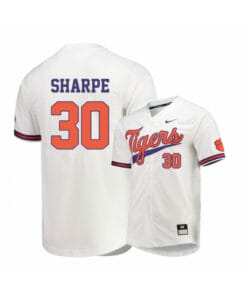 Clemson Tigers 30 Davis Sharpe White Elite College Baseball Jersey